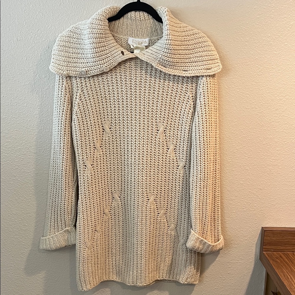 Escada Cream Cowl Neck Sweater